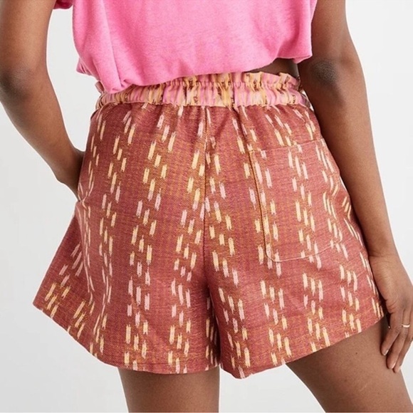 {aerie} Jacquard High Waist Elastic Tie Lounge Twill Shorts - Picture 2 of 5